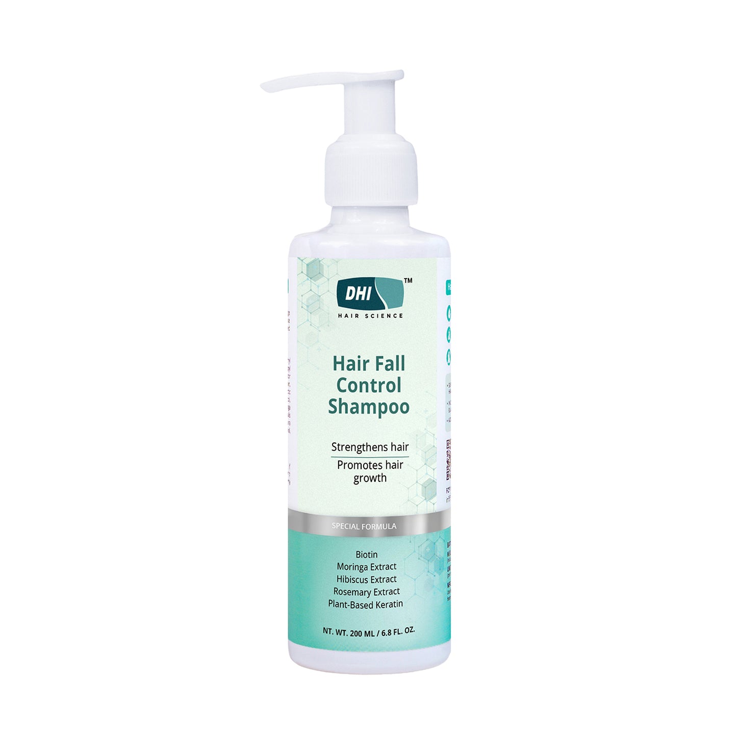 Hair Fall Control Shampoo with Plant based Biotin, Moringa & Rosemary | 200 ml