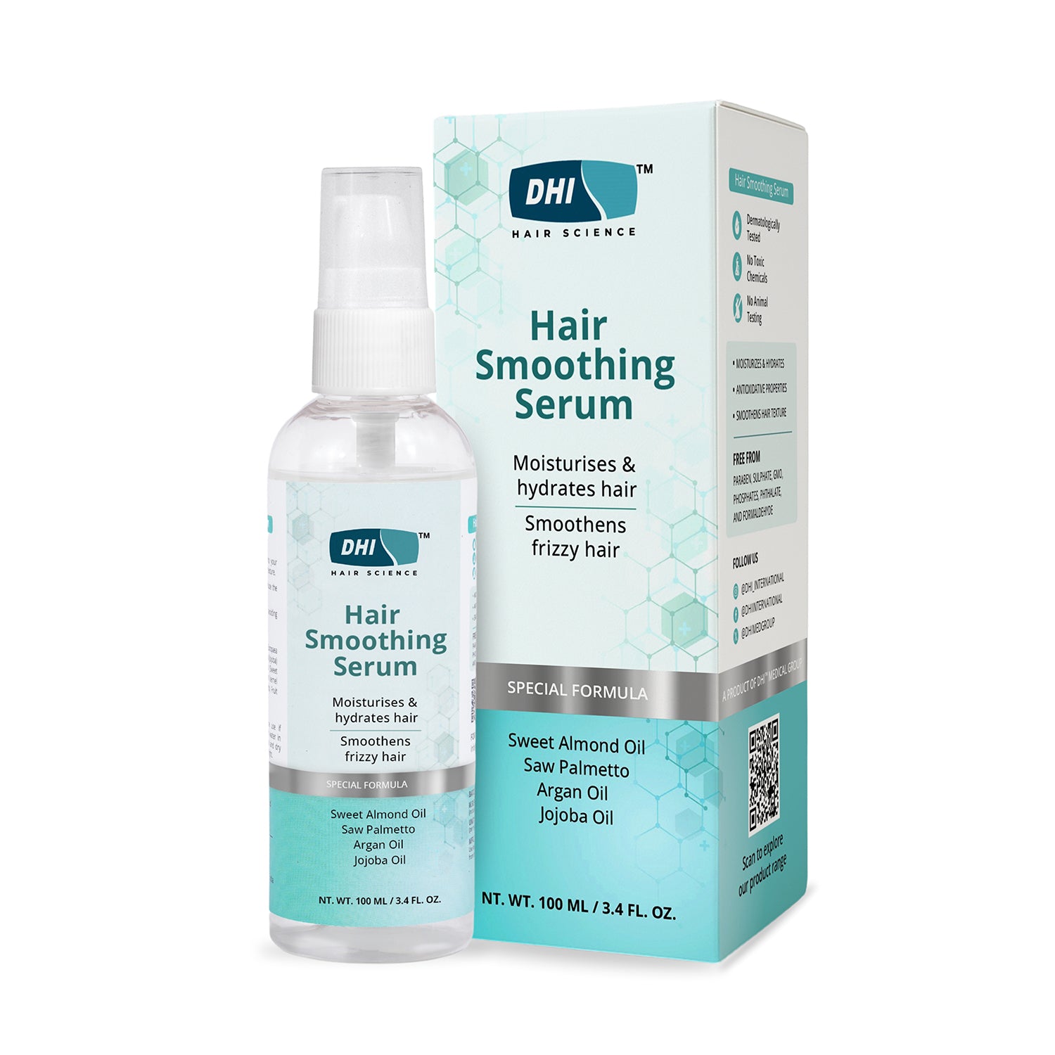 Super Shine Duo with Daily Nourishing Shampoo Enriched with Vitamin B3 & B5 (200ml) + Smoothening Serum with Sweet Almond and Jojoba Oil (100ml)