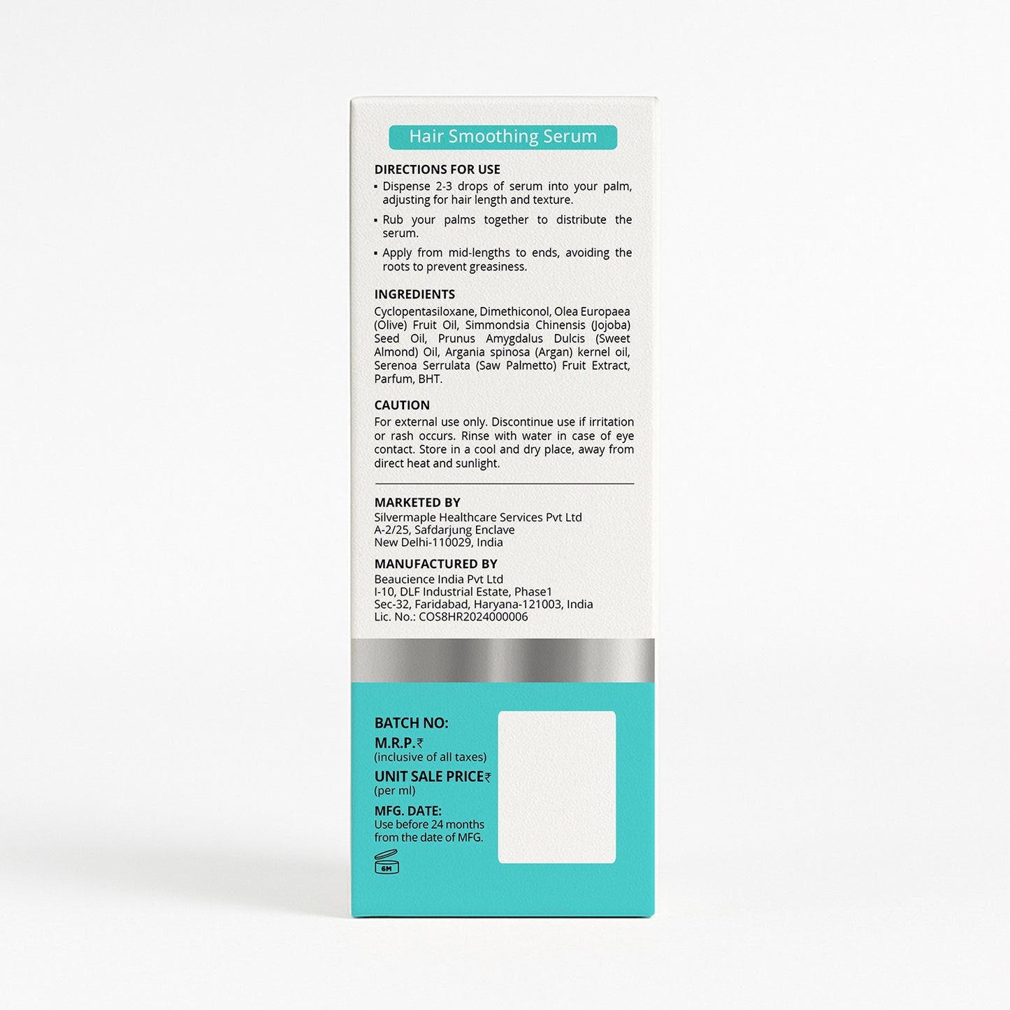 Hair Smoothing Serum with Argan, Sweet Almond, & Jojoba Oils | 100 ml