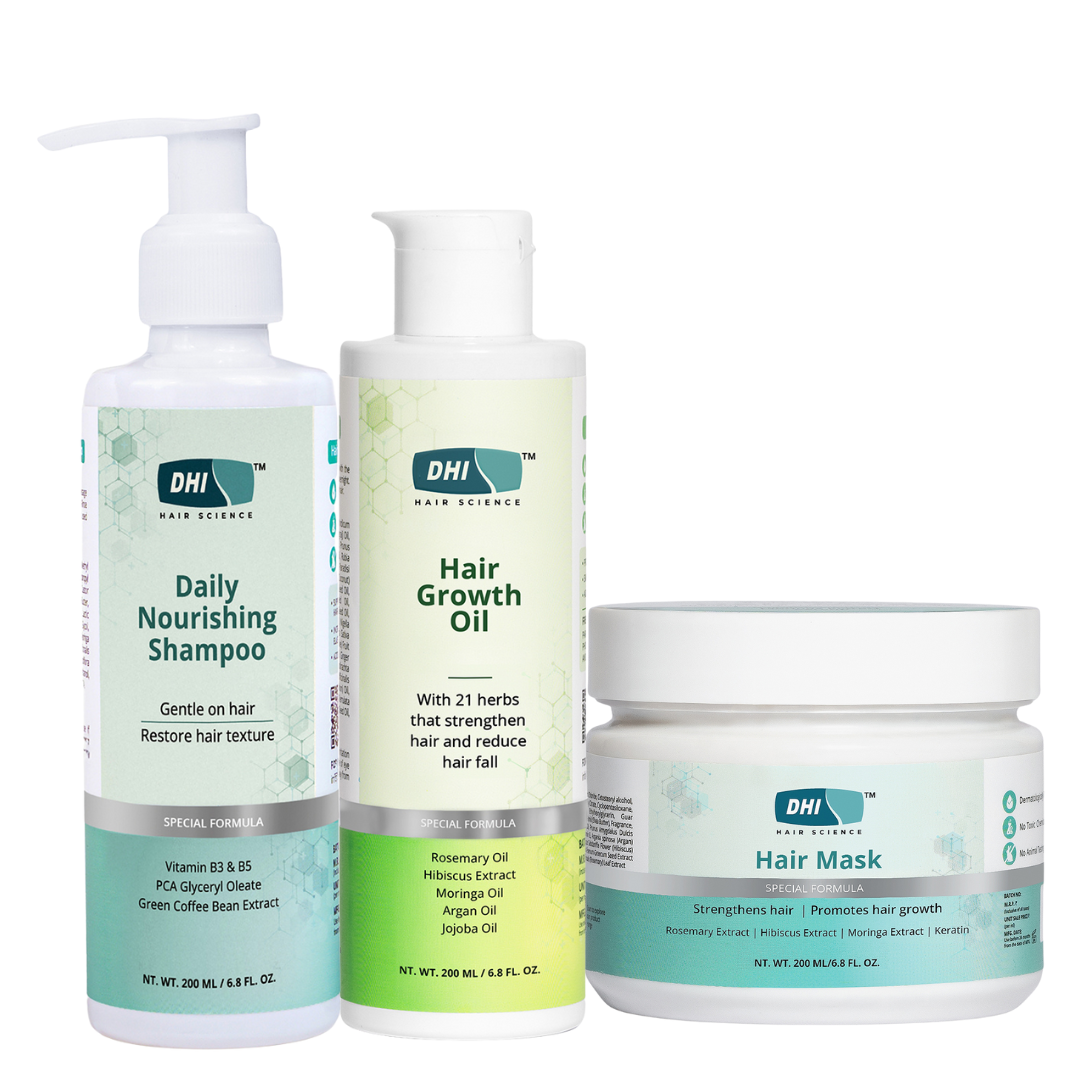 Daily Use (Hair Growth Oil 200ml + Daily Nourishing Shampoo 200 ml + Hair Mask 200 ml) Combo)