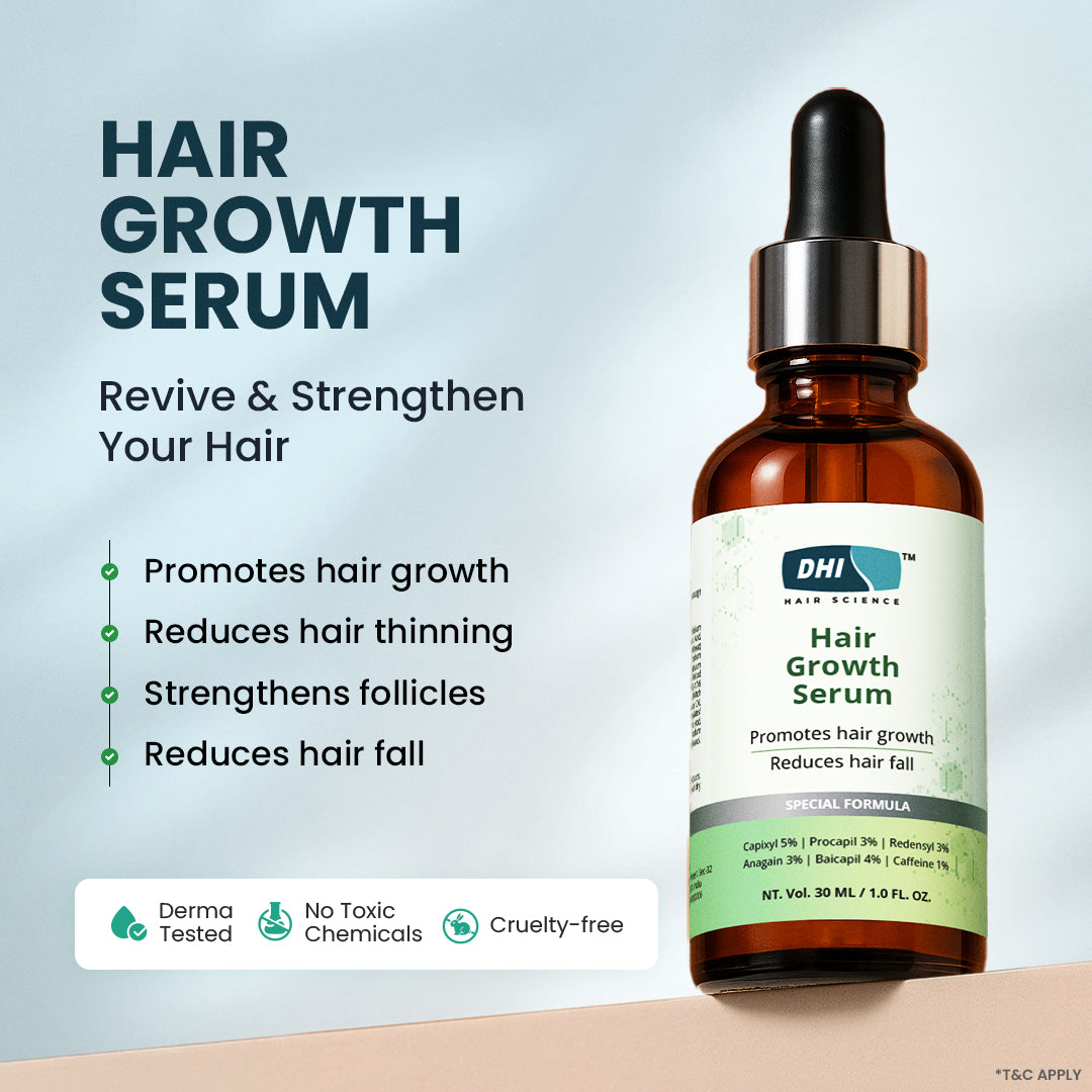 Hair Growth Serum with 19% Active Blend | 5% Capixyl, 3% Procapil, 3% Redensyl, 3% Anagain | 30 ml