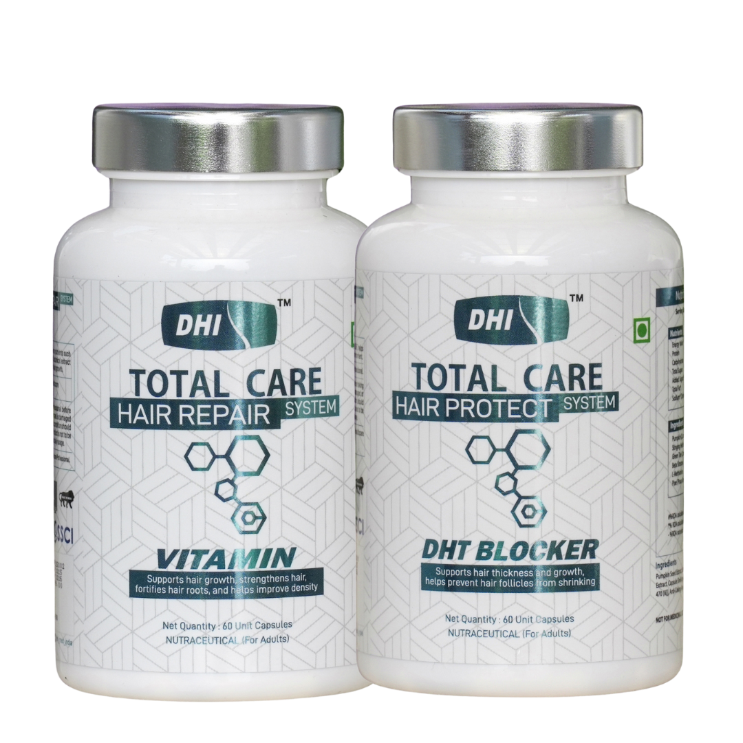DHI HAIR VITAMIN- 60 Capsules | DHT BLOCKER- 60 Capsules (Combo)