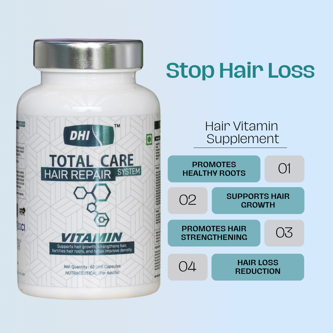DHI HAIR VITAMIN- 60 Capsules | DHT BLOCKER- 60 Capsules (Combo)