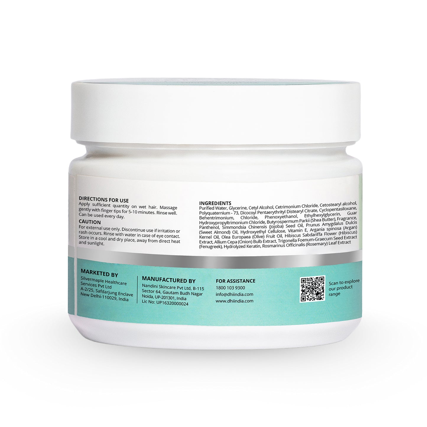 Hair Mask with Moringa, Keratin, Hibiscus & Rosemary | 200 ml