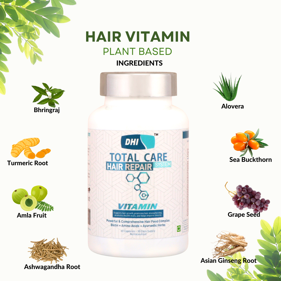 DHI HAIR VITAMIN- 60 Capsules | DHT BLOCKER- 60 Capsules (Combo)