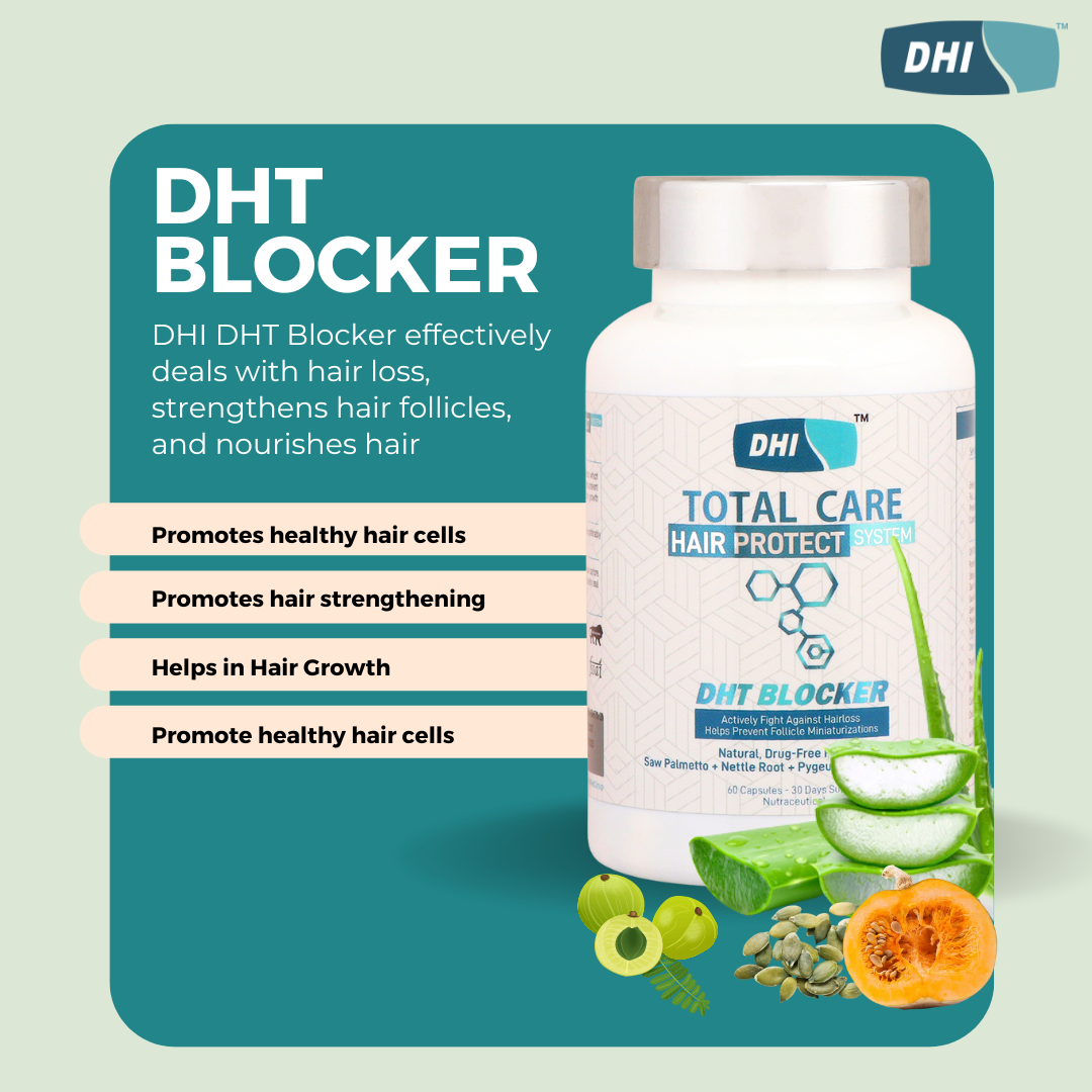 DHI HAIR VITAMIN- 60 Capsules | DHT BLOCKER- 60 Capsules (Combo)