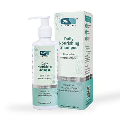 DHI Daily Nourishing Shampoo with Vitamin B3 & B5, PCA Glyceryl Oleate & Green Coffee Bean Extract  | 200 ml