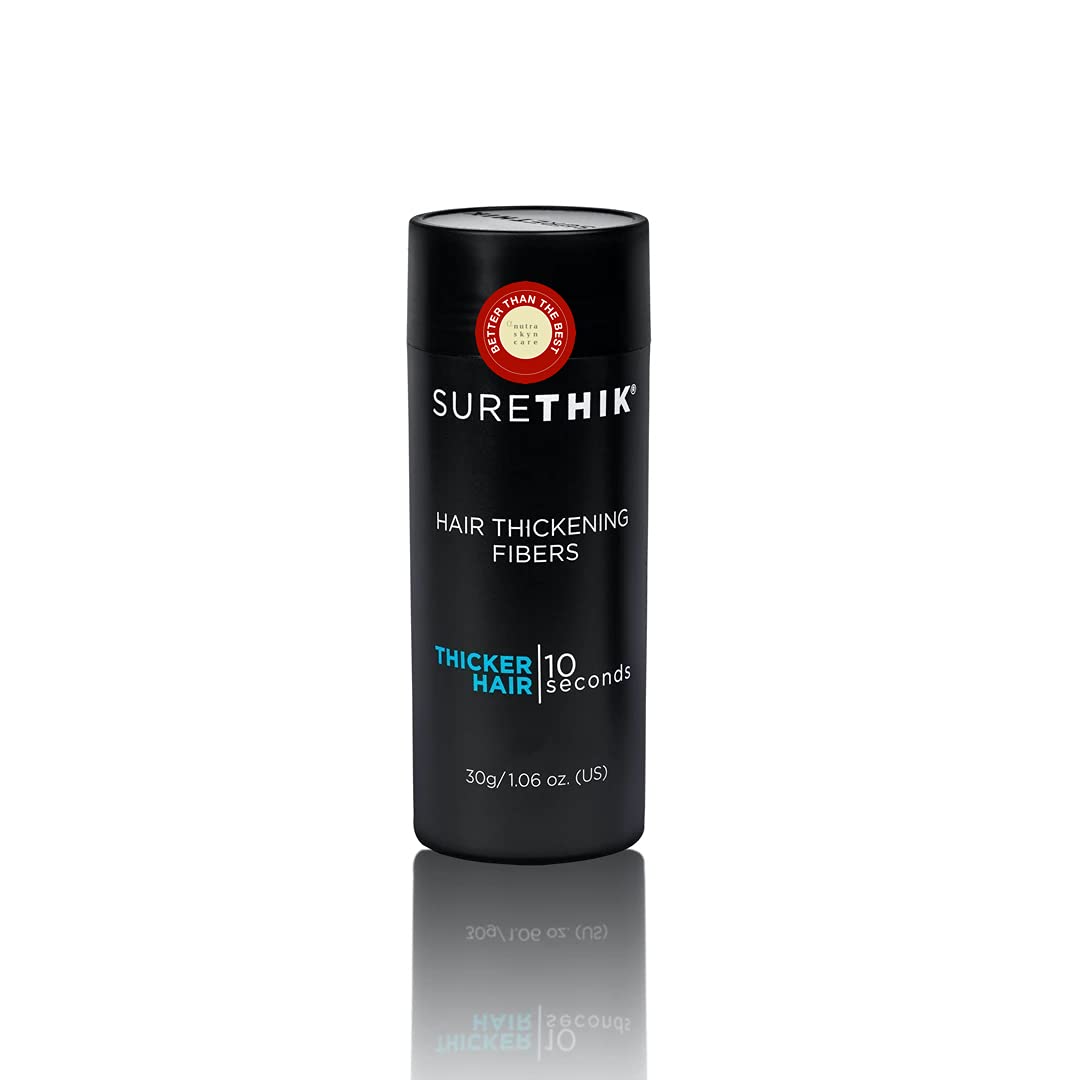 SureThik Hair Thickening Fibers - Natural - For Thicker Looking Hair - Building Fibers - 30 gm (Medium Brown) SureThik Hair Thickening Fibers - Natural - For Thicker Looking Hair - Building Fibers - 30 gm (Medium Brown)