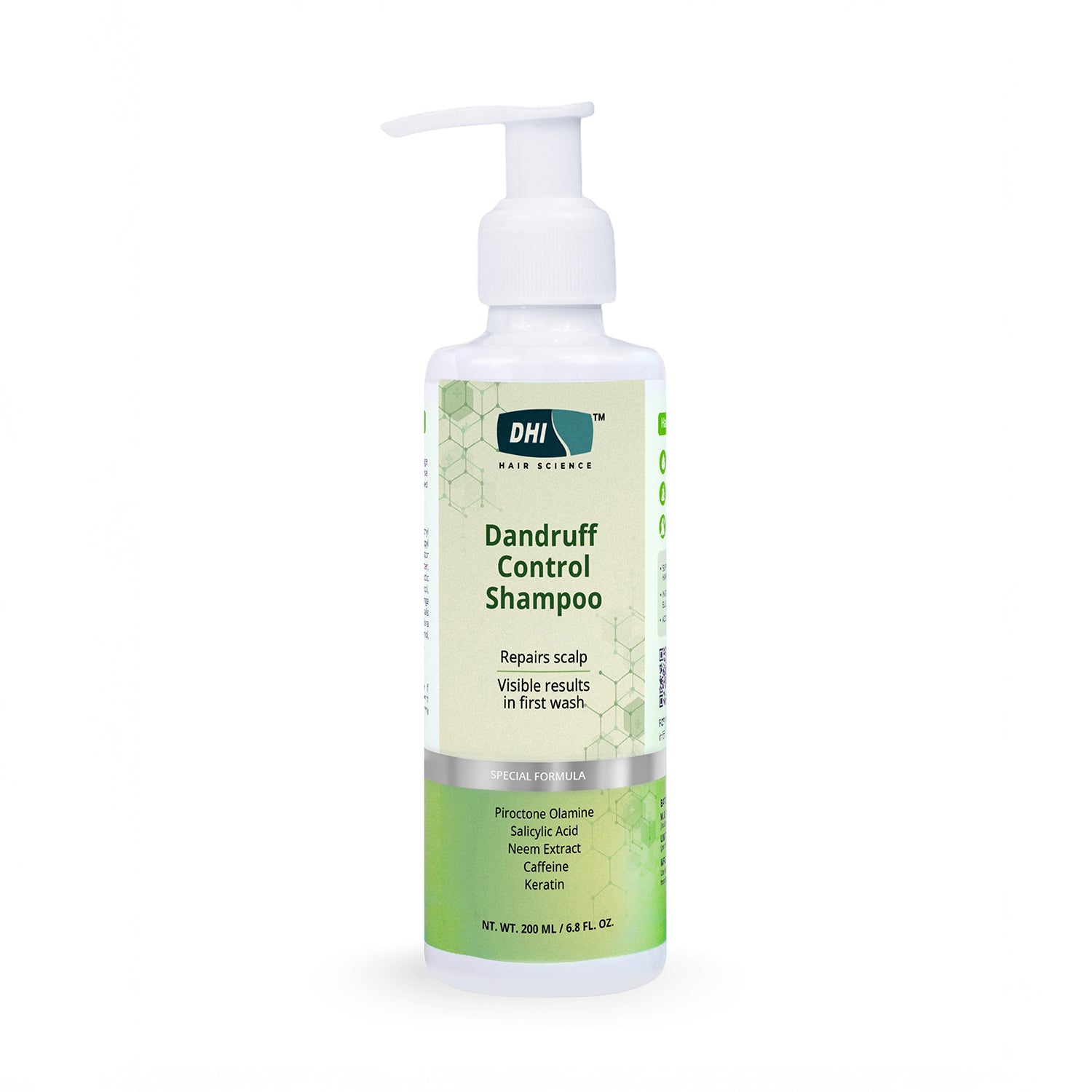 Dandruff Control Shampoo with Piroctone Olamine, Salicylic Acid & Neem | 200 ml