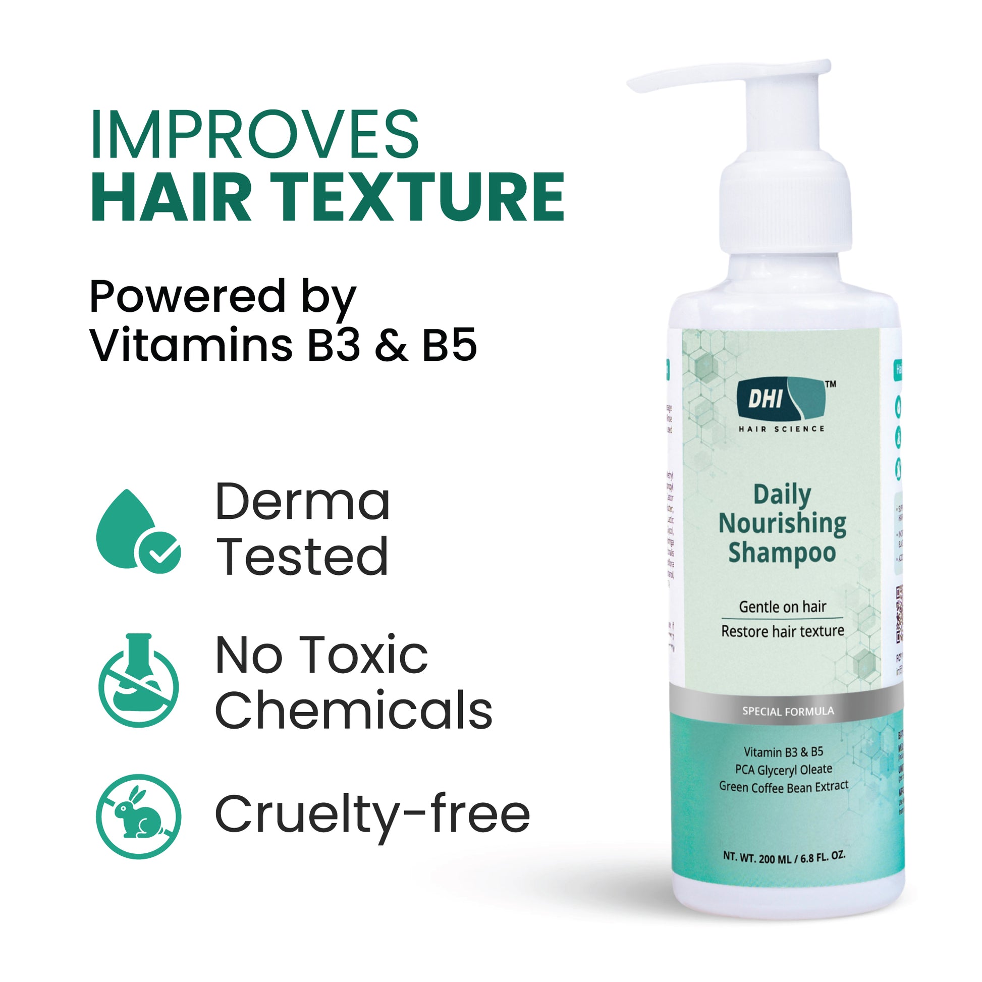 Daily Nourishing Shampoo with Vitamin B3, B5 & Green Coffee Extract | 200 ml Daily Nourishing Shampoo with Vitamin B3, B5 & Green Coffee Extract | 200 ml