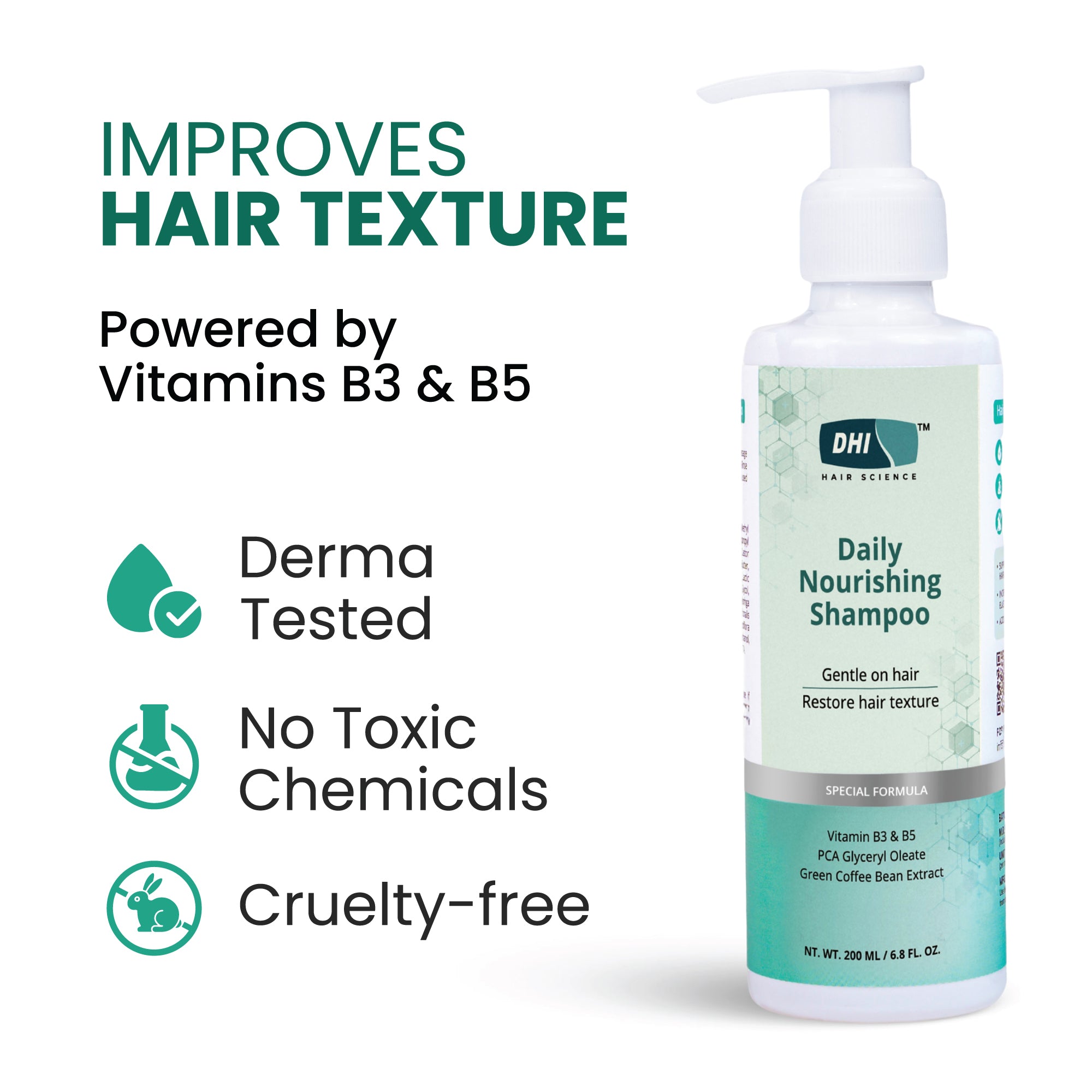 Daily Nourishing Shampoo with Vitamin B3, B5 & Green Coffee Extract | 200 ml