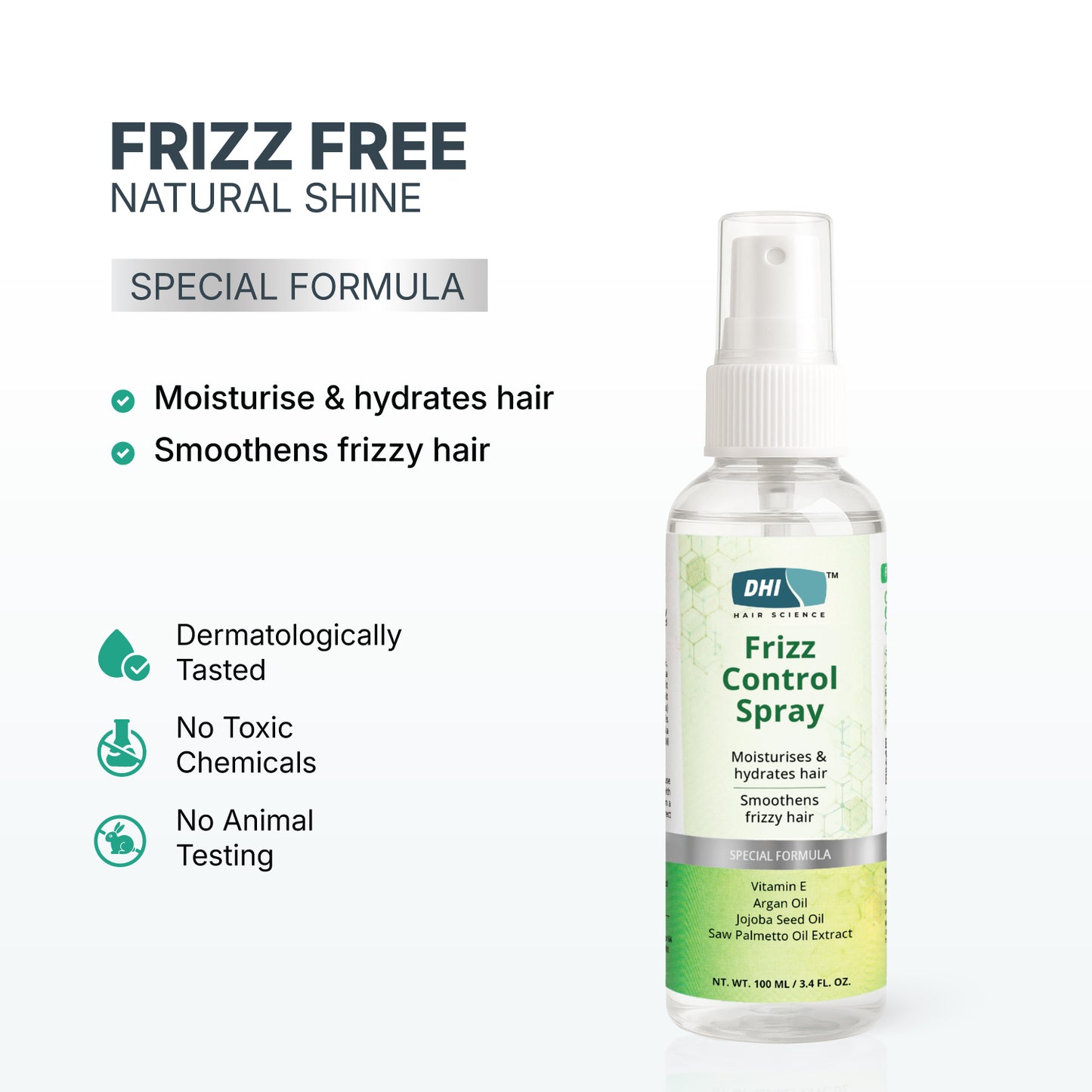 Frizz Control Spray with Argan & Saw Palmetto | 100 ml