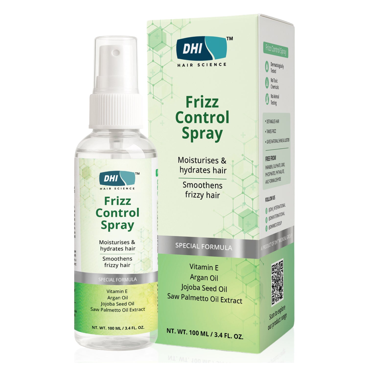 Frizz Control Spray with Argan & Saw Palmetto | 100 ml
