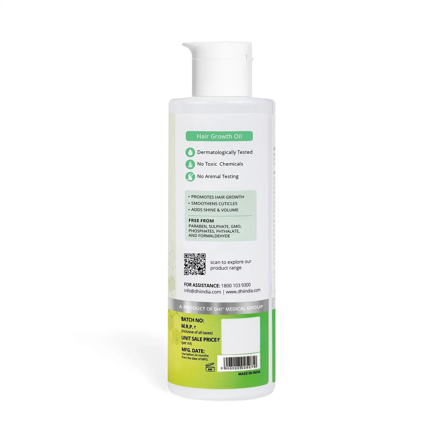Hair Growth Oil with 21 Herbs, included Rosemary, Hibiscus | 200 ml