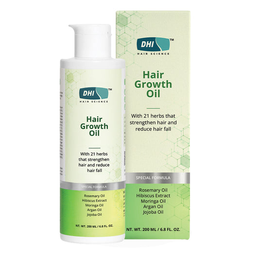 Hair Growth Oil with 21 Herbs, included Rosemary, Hibiscus | 200 ml