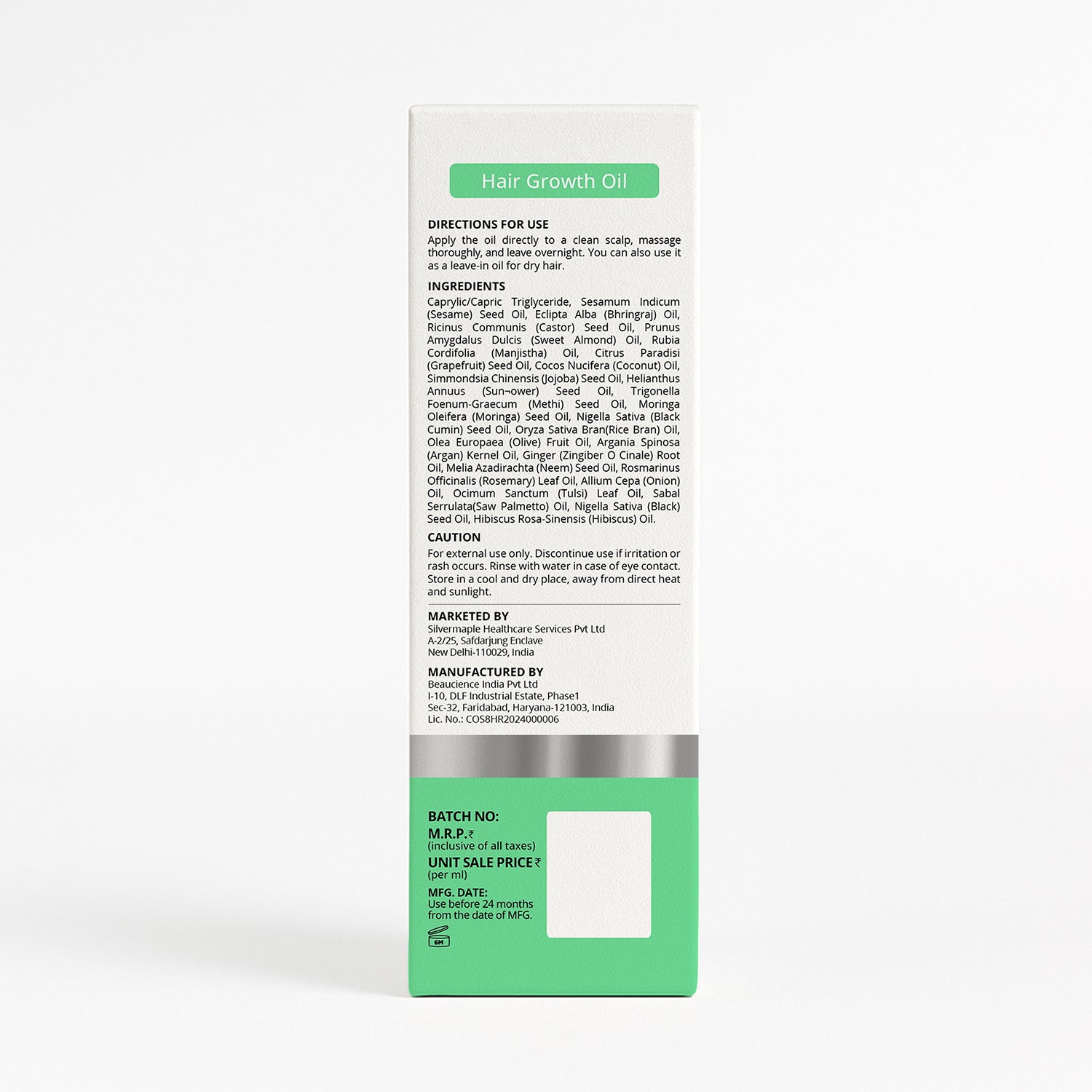 Hair Growth Oil with 21 Herbs, included Rosemary, Hibiscus | 200 ml