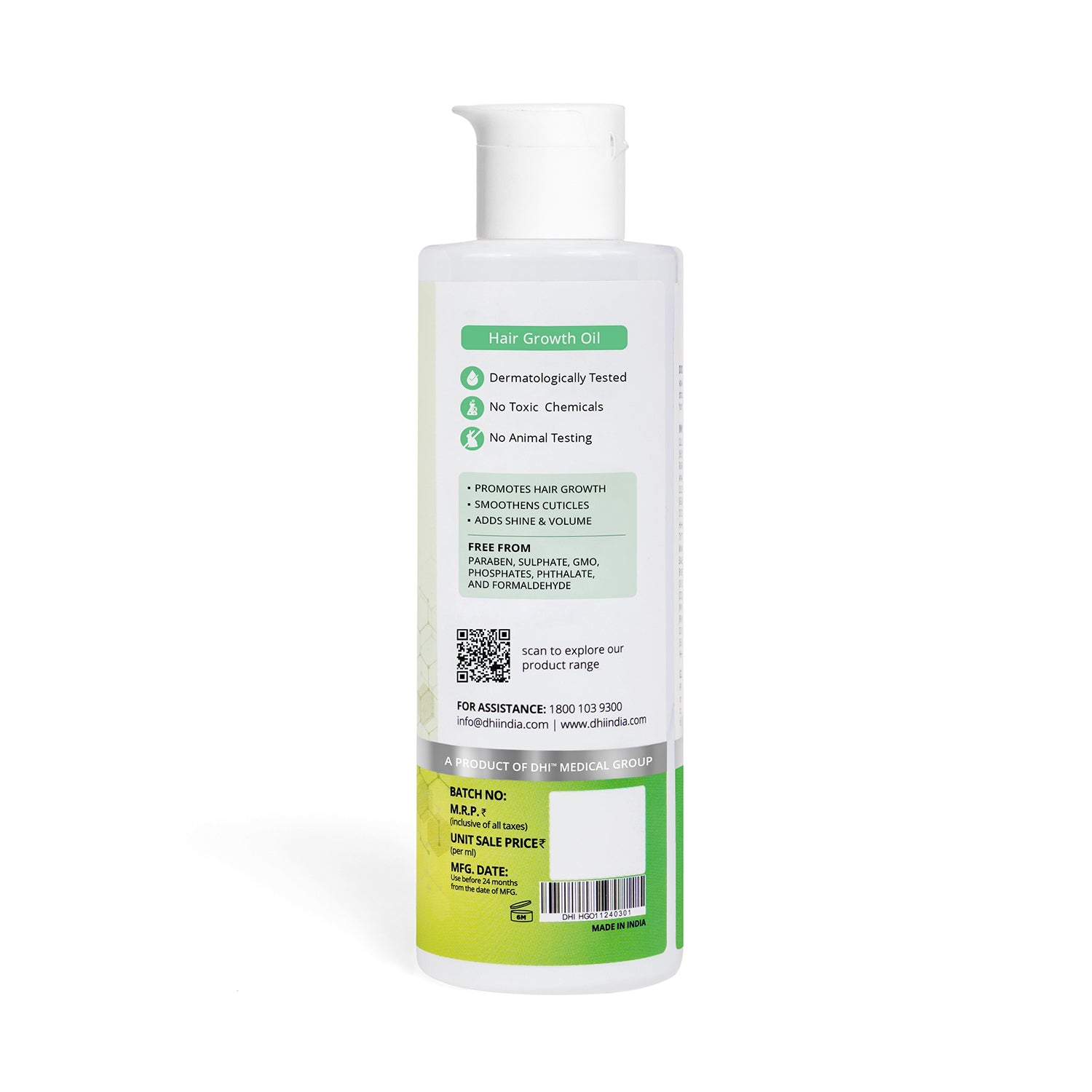 Hair Growth Oil with 21 Herbs, included Rosemary, Hibiscus | 200 ml