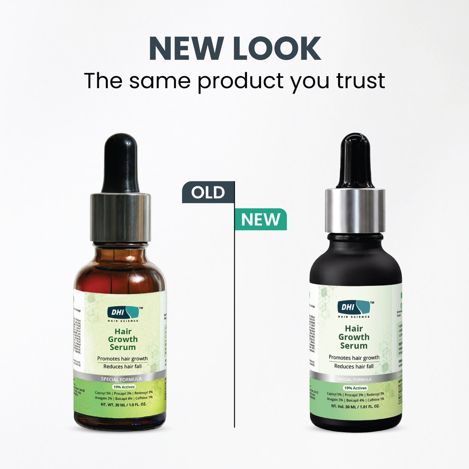 Hair Growth Serum with 19% Active Blend | 5% Capixyl, 3% Procapil, 3% Redensyl, 3% Anagain | 30 ml Hair Growth Serum with 19% Active Blend | 5% Capixyl, 3% Procapil, 3% Redensyl, 3% Anagain | 30 ml
