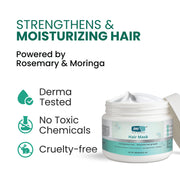 Hair Mask with Moringa, Keratin, Hibiscus & Rosemary | 200 ml