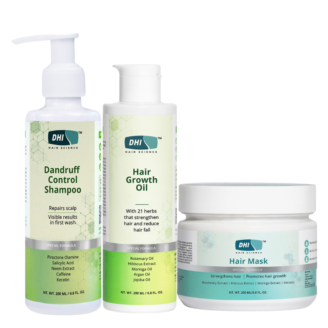 Dandruff control (Hair Growth Oil 200ml + Dandruff Control Shampoo 200 ml + Hair Mask 200 ml) Combo)