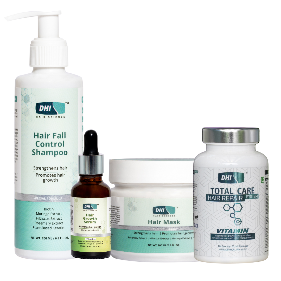 Hair Treatment (Hair Growth Serum 30ml + Hair Fall Control Shampoo 200ml +Hair Mask 200ml + Hair Repair Vitamin 60 Capsule )