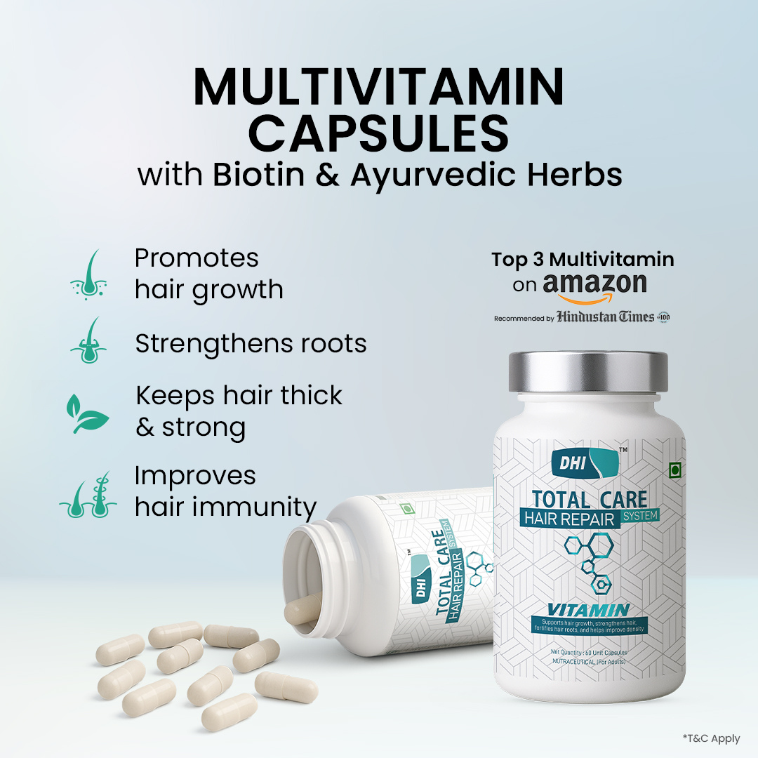 Multivitamin Capsules with Biotin & Ayurvedic Herbs | 60 Capsules