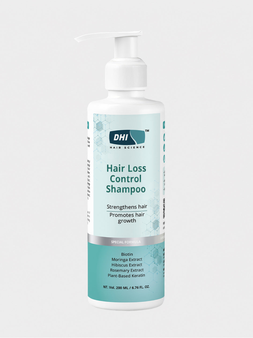 Hair Loss Control Shampoo with Plant based Biotin, Moringa & Rosemary | 200 ml
