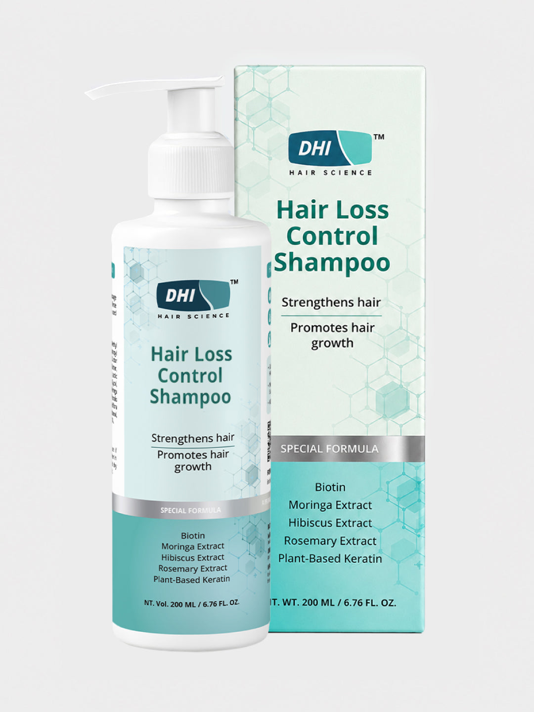 Hair Loss Control Shampoo with Plant based Biotin, Moringa & Rosemary | 200 ml