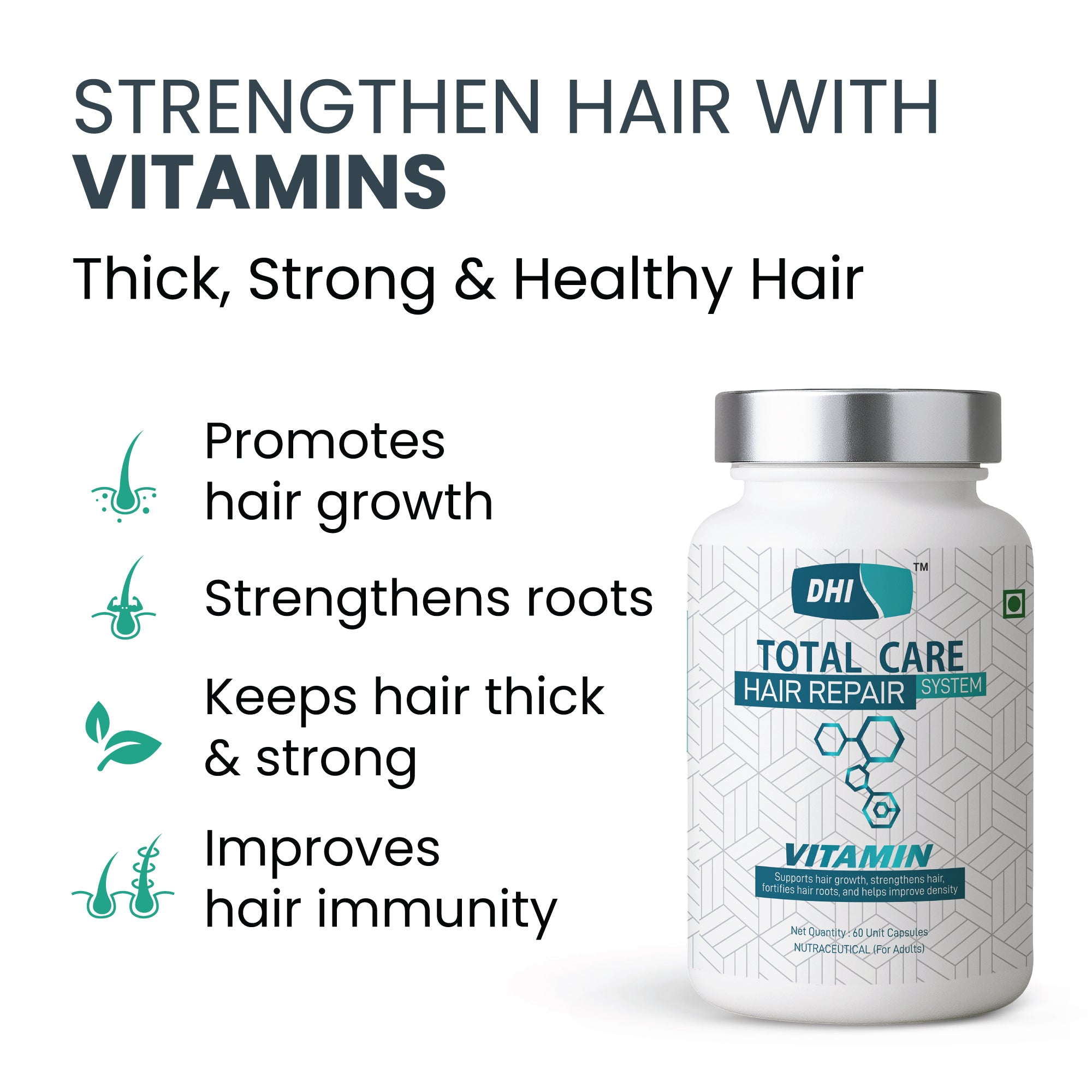 Multivitamin Capsules with Biotin & Ayurvedic Herbs | 60 Capsules