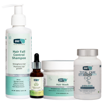 Hair Treatment (Hair Growth Serum 30ml + Hair Fall Control Shampoo 200ml +Hair Mask 200ml + Hair Repair Vitamin 60 Capsule )