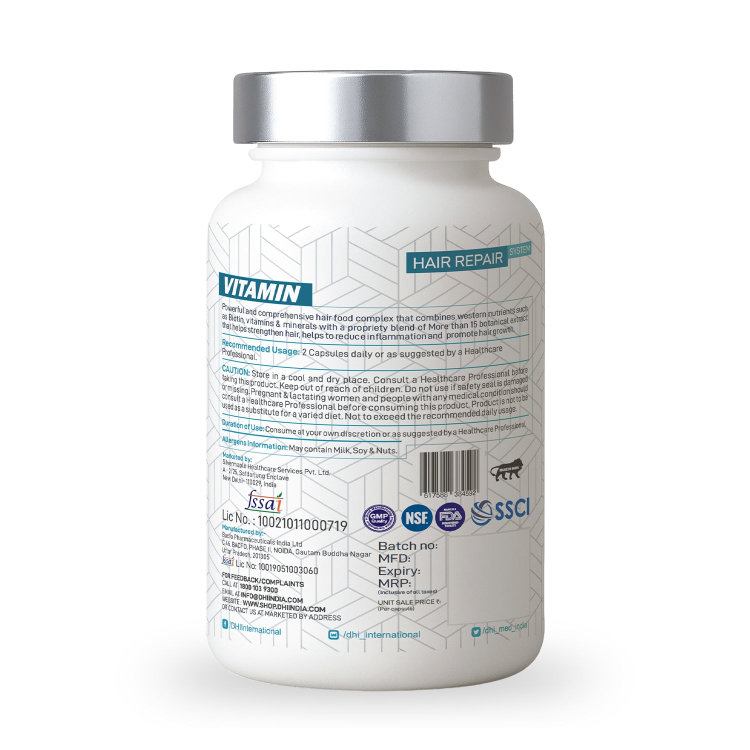 Multivitamin Capsules with Biotin & Ayurvedic Herbs | 60 Capsules Multivitamin Capsules with Biotin & Ayurvedic Herbs | 60 Capsules