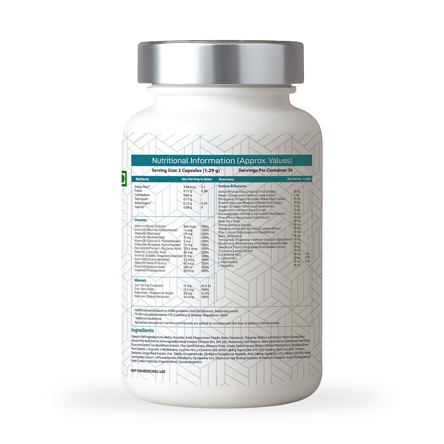 Multivitamins with Biotin and Ayurvedic Herbs | 60 Capsules