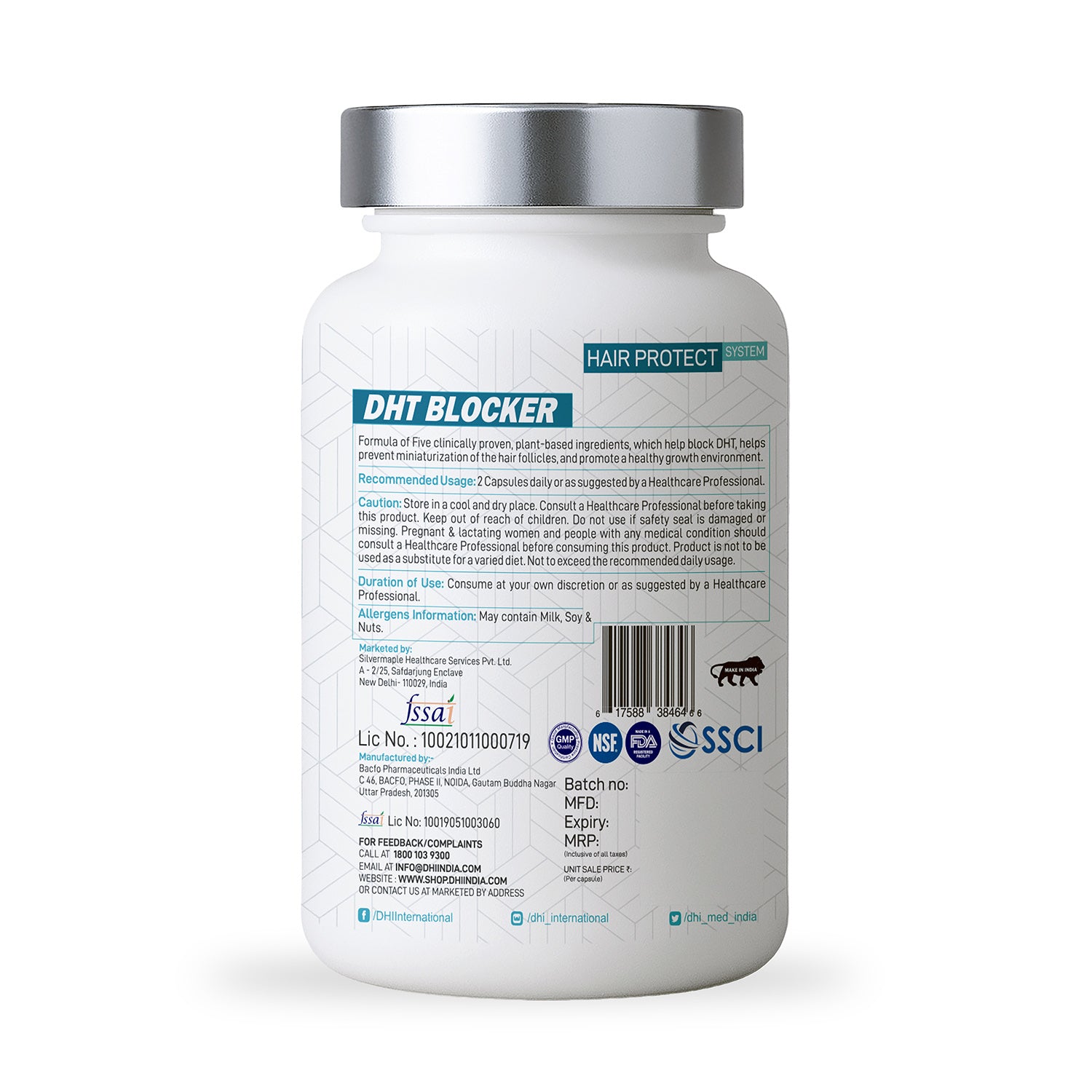 DHT Blocker with Stinging Nettle Extract | Pumpkin Seed Extract| 60 Capsules DHT Blocker with Stinging Nettle Extract | Pumpkin Seed Extract| 60 Capsules